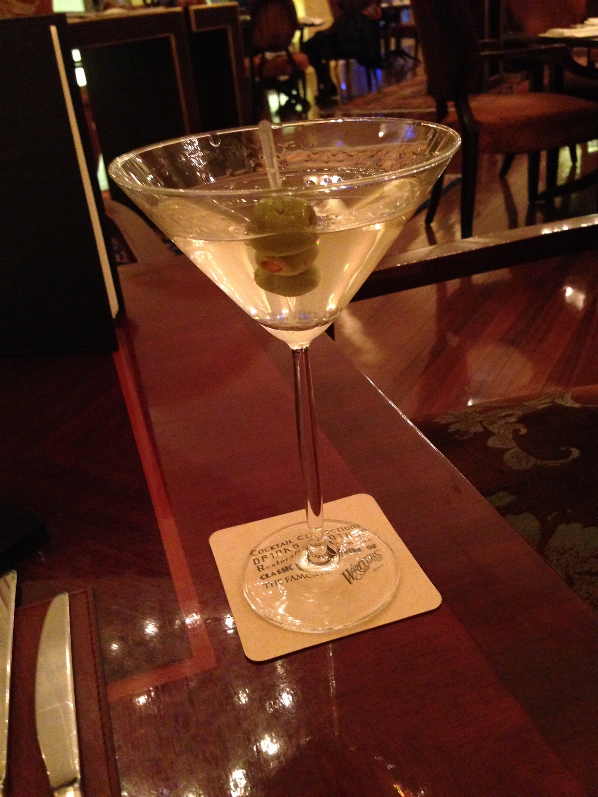 Dirty Martini in the Writer’s Bar